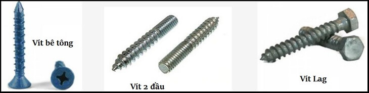 Các loại đầu ốc vít