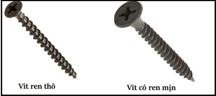 Các loại đầu ốc vít